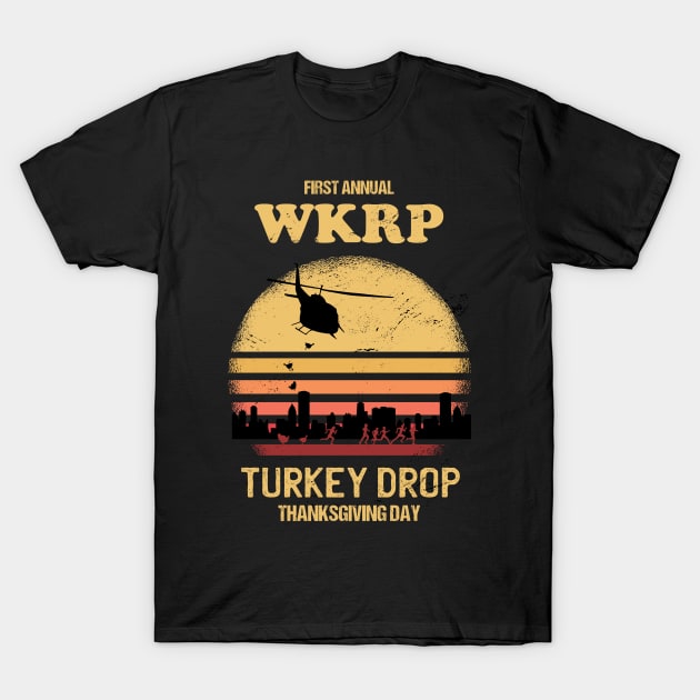 Wkrp Turkey Drop T-Shirt by Christyn Evans